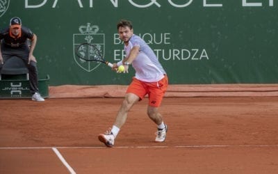 Stan Wawrinka left at the entrance